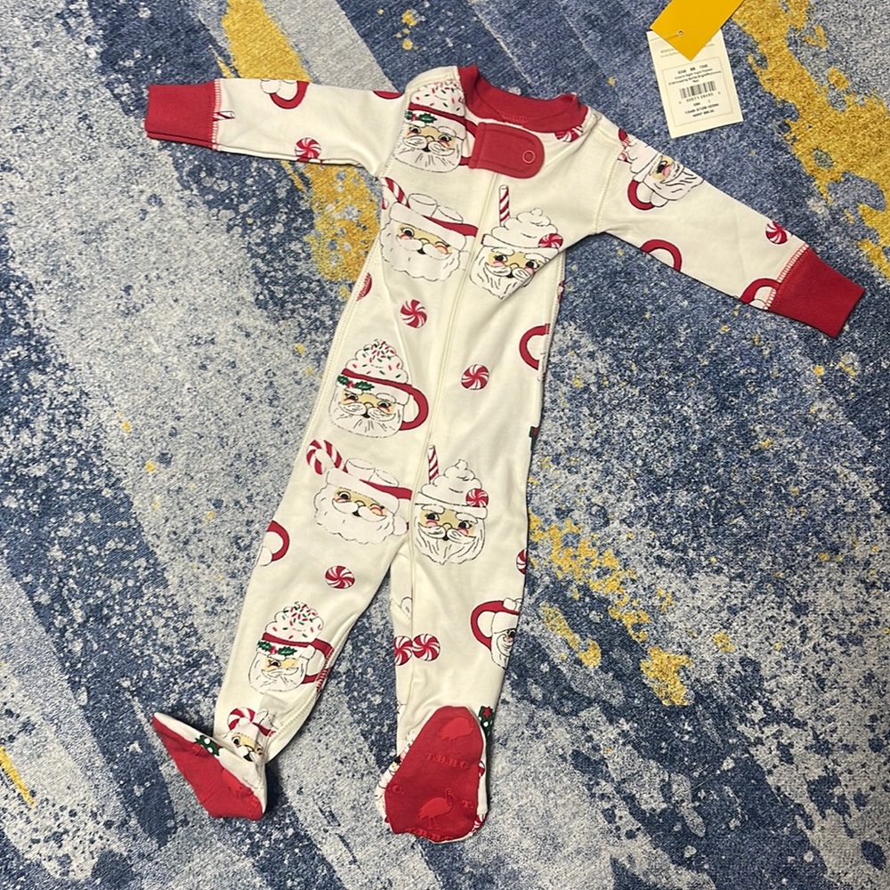 Knox’s Night Footed Santa Pajama 0/3 Months NWT